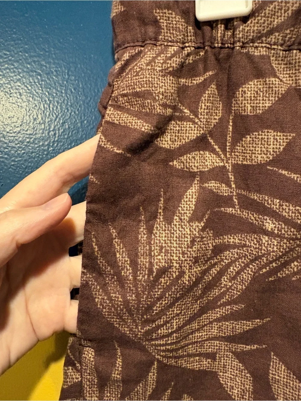 Joe Fresh Chocolate Brown Leaf Print 5